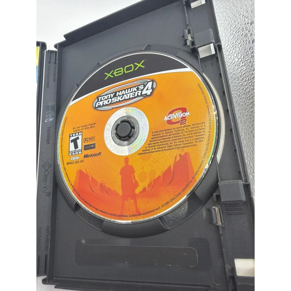Tony Hawk's Pro Skater 4 Xbox Game Blockbuster Case Manual THPS4 Original